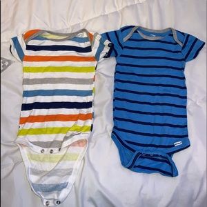 Short sleeve stripped onesies